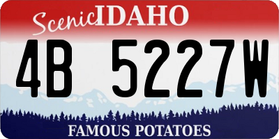 ID license plate 4B5227W