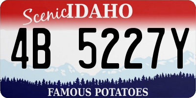 ID license plate 4B5227Y