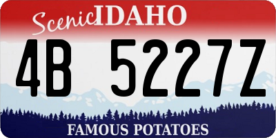 ID license plate 4B5227Z