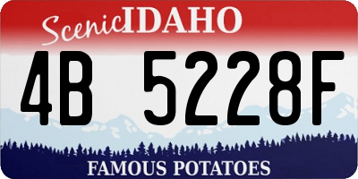ID license plate 4B5228F