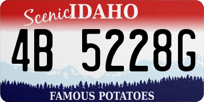 ID license plate 4B5228G