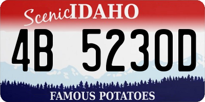 ID license plate 4B5230D