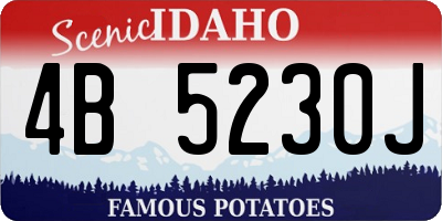 ID license plate 4B5230J