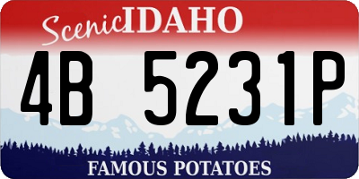 ID license plate 4B5231P