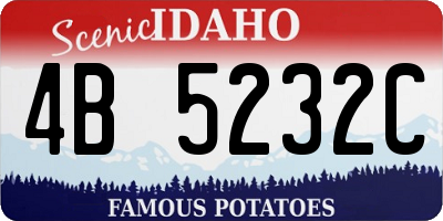 ID license plate 4B5232C