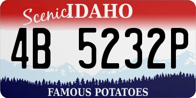ID license plate 4B5232P