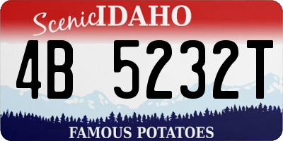 ID license plate 4B5232T