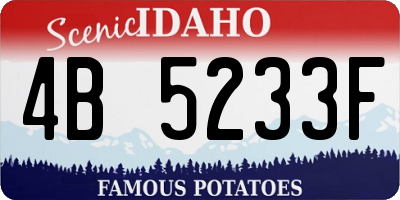 ID license plate 4B5233F