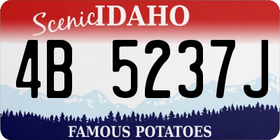 ID license plate 4B5237J