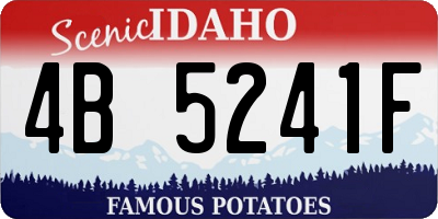 ID license plate 4B5241F