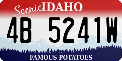 ID license plate 4B5241W