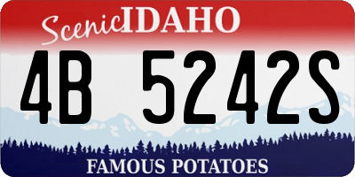 ID license plate 4B5242S