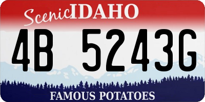 ID license plate 4B5243G