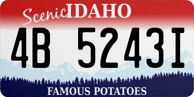 ID license plate 4B5243I