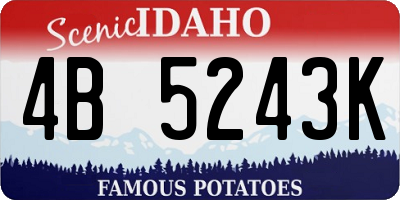 ID license plate 4B5243K