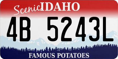 ID license plate 4B5243L
