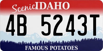 ID license plate 4B5243T