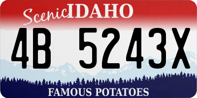 ID license plate 4B5243X