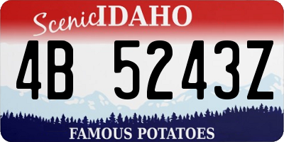 ID license plate 4B5243Z