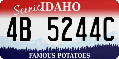 ID license plate 4B5244C