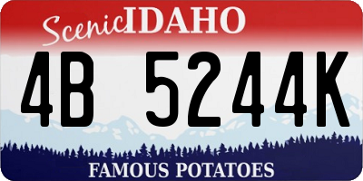 ID license plate 4B5244K