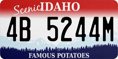 ID license plate 4B5244M