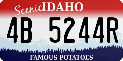 ID license plate 4B5244R