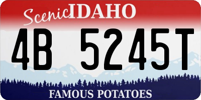 ID license plate 4B5245T