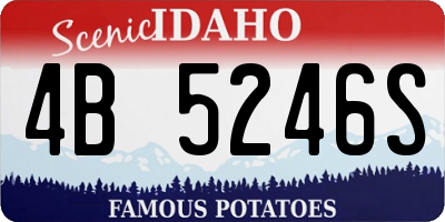 ID license plate 4B5246S