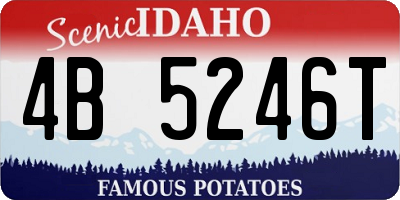ID license plate 4B5246T
