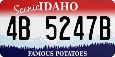 ID license plate 4B5247B