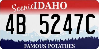 ID license plate 4B5247C