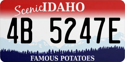 ID license plate 4B5247E