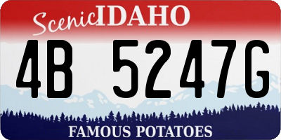 ID license plate 4B5247G