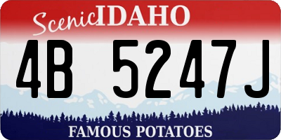 ID license plate 4B5247J