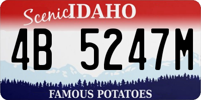 ID license plate 4B5247M