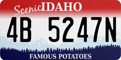 ID license plate 4B5247N