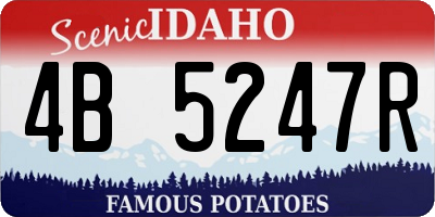 ID license plate 4B5247R
