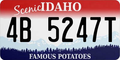ID license plate 4B5247T