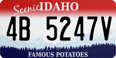 ID license plate 4B5247V