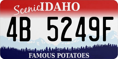 ID license plate 4B5249F