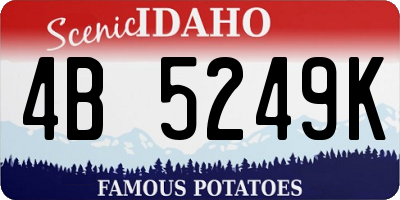 ID license plate 4B5249K