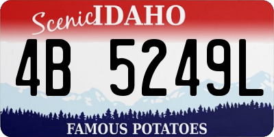 ID license plate 4B5249L