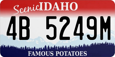ID license plate 4B5249M