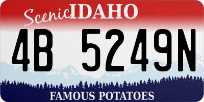 ID license plate 4B5249N