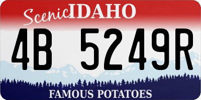 ID license plate 4B5249R