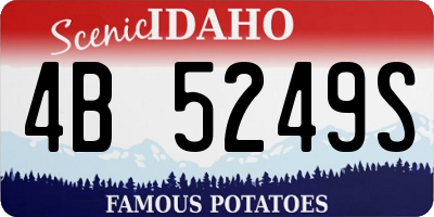 ID license plate 4B5249S