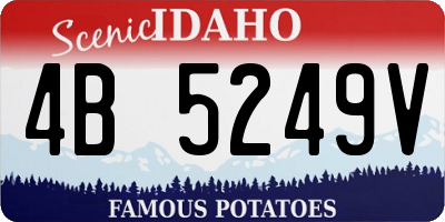 ID license plate 4B5249V