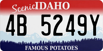 ID license plate 4B5249Y