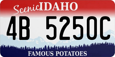 ID license plate 4B5250C
